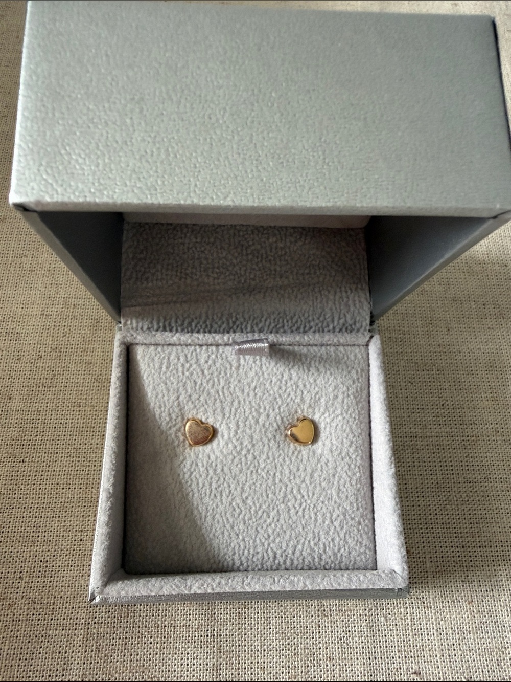 Delicate Gold Heart Stud Earrings for Women